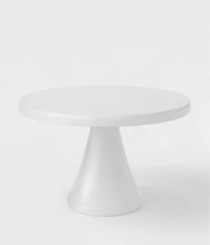White Round Cake Stand, 10 Inch | Spritz