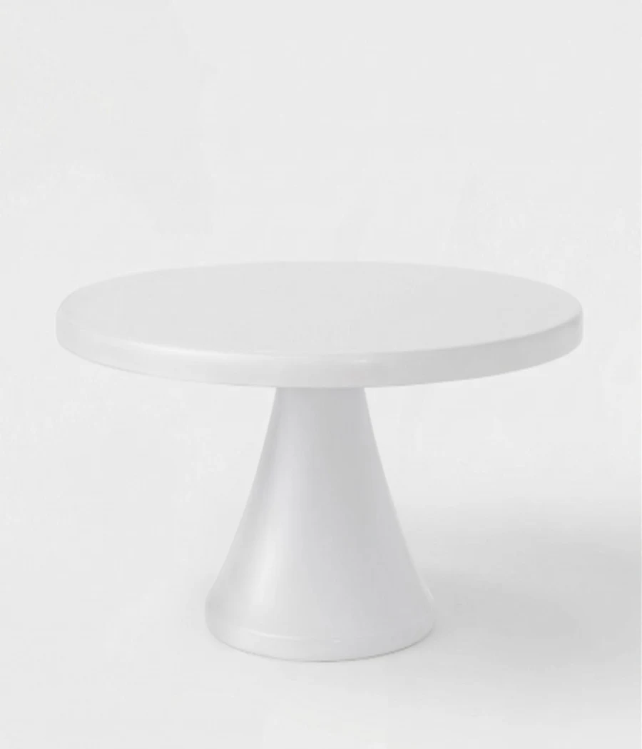 White Round Cake Stand, 10 Inch | Spritz